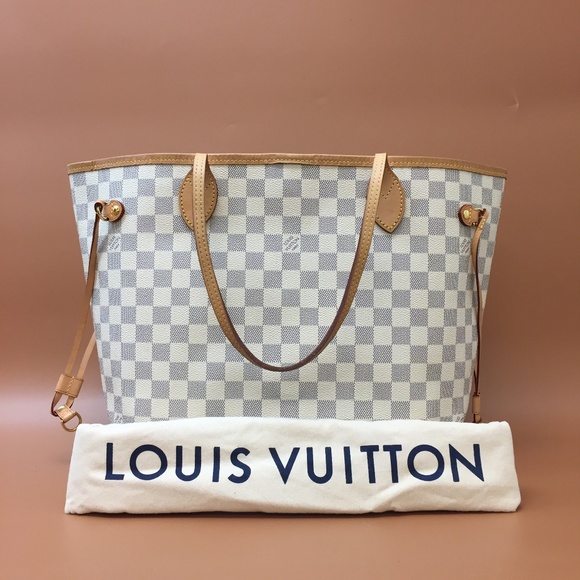 Louis Vuitton Neverfull MM Damier Azur Canvas Tote
